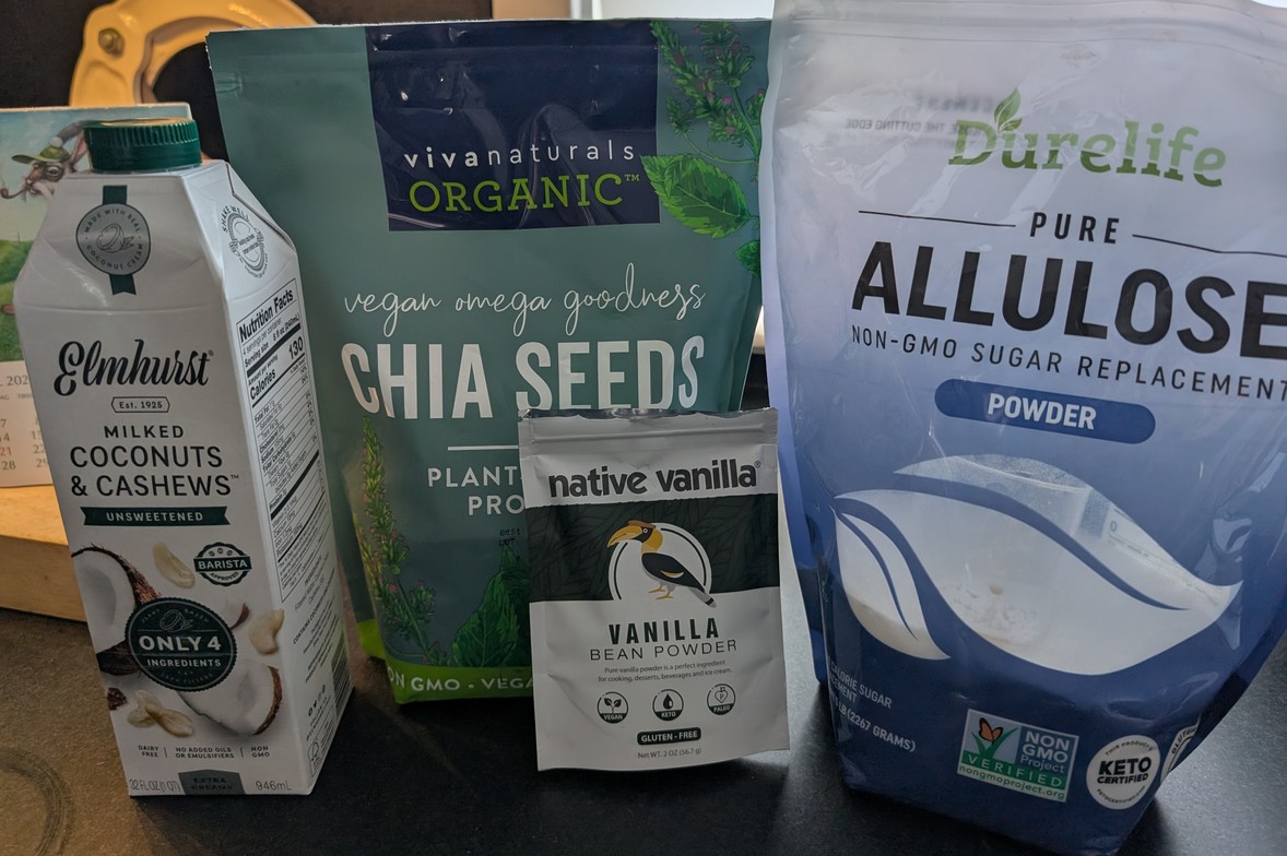 chia seed pudding ingredients